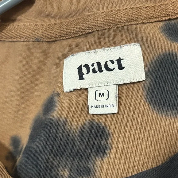 Pact 100% cotton Brown‎ and Black Tie-Dye Muscle Tee - Picture 4 of 5